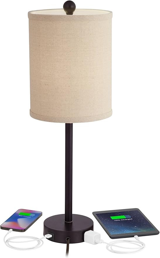Lámparas de Mesa Industriales 60.33 cm Set de 2 con USB y Enchufe miniatura 3