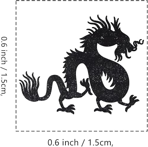 Miniatura 2 de Sello de goma de dragón chino, 35 pulgadas, pequeño mini sello para álbumes de recortes, planificador de tarjetas