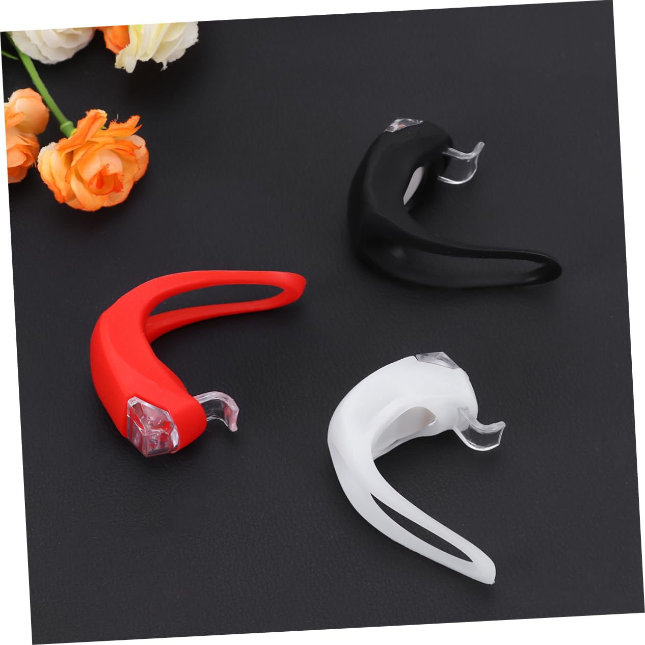 Anneome 2 Set di per Bici in Silicone Anteriore E Posteriore di Avvertimento A LED per Ciclismo Facili da Installare in Silicone 6 Pezzi * 2