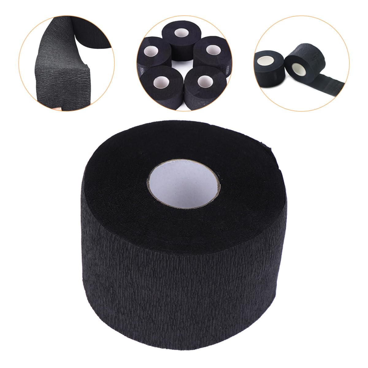 Papier de Cou de Coiffeur Jetable 10 Pièces Noir pour Client