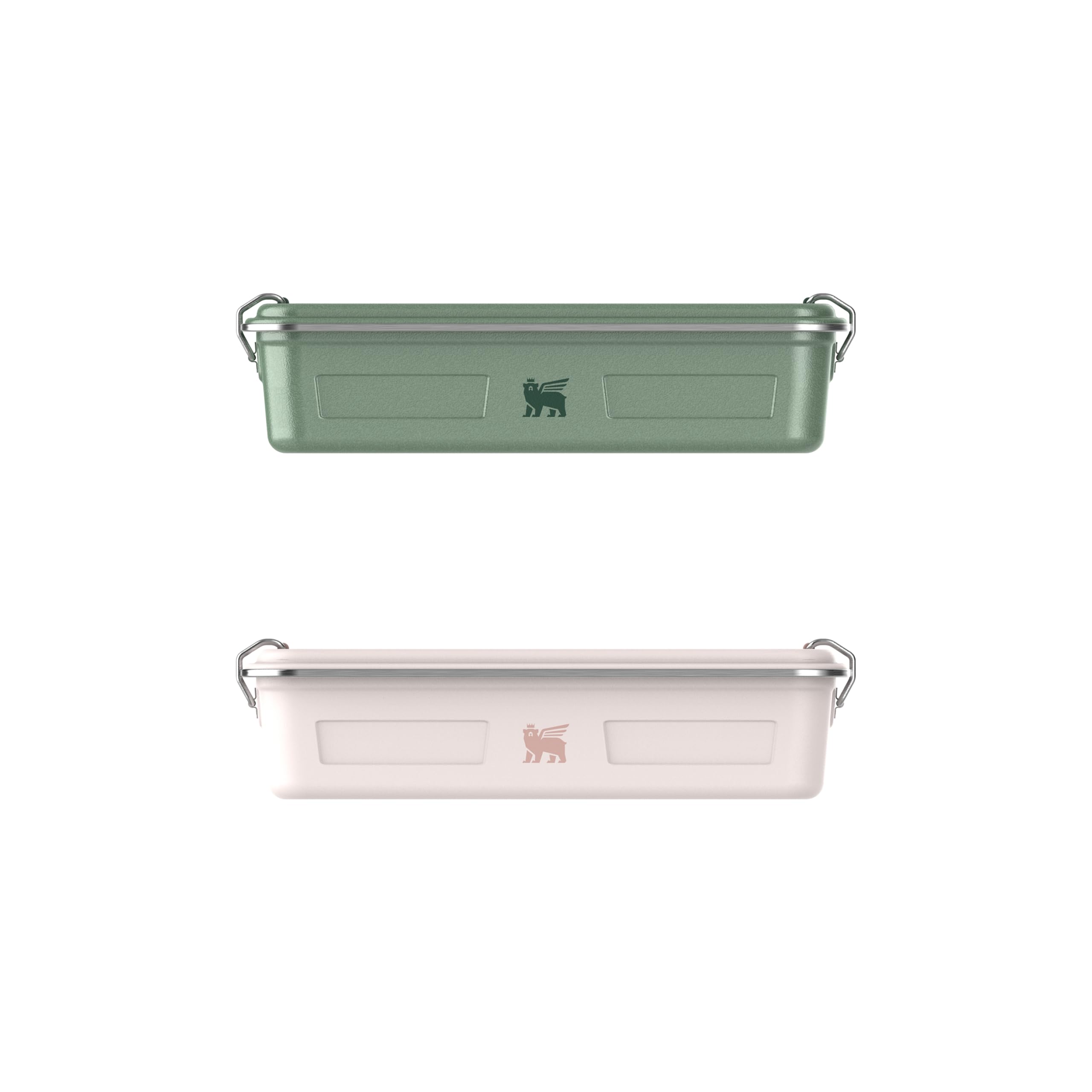 STANLEY 1913 Useful Classic Box 2L - Hammertone Green | Edelstahl-Lunchbox - Stapelbar - BPA-frei - Sicherer Verschluss - Spülmaschinenfest