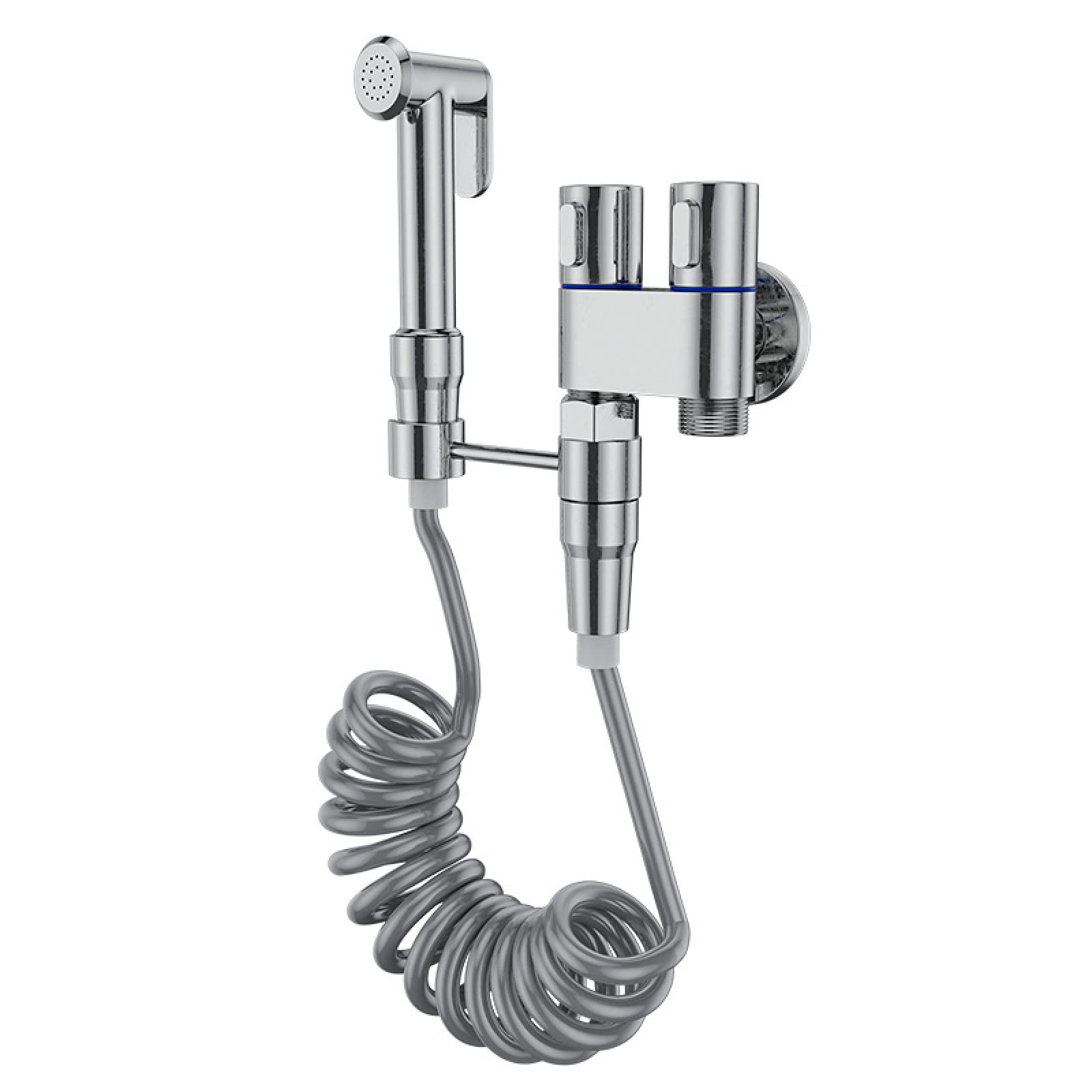Yjyjy Chrome Handheld Bidet Sprayer Kit,Brass,Bidet Shower Attachment,Bidet Shower Head And Hose,Bidet Sprayer Holder,Bidet Sprayer Head,Handheld Bidet Sprayer For Toilet