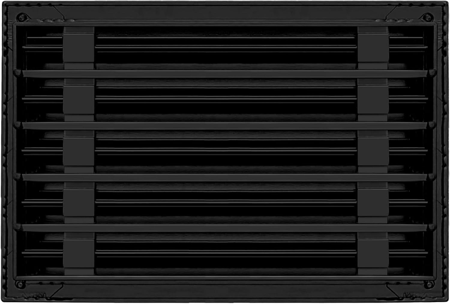 BUILDMART - 14x10 Modern AC Vent Cover - Decorative Black Aluminum Air Vent - Standard Linear Slot Diffuser - Heating and Cooling Register Grille for Ceiling, Walls & Floors - Texas Buildmart