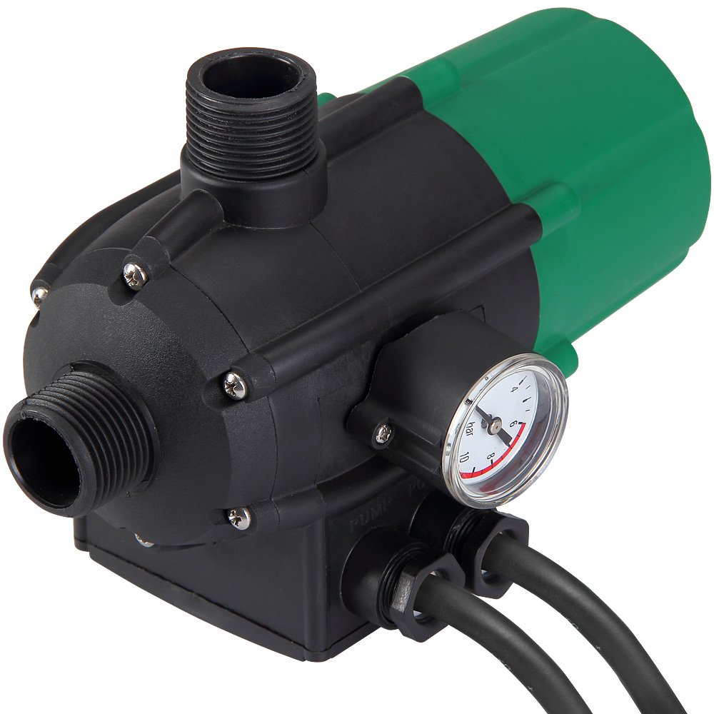 Monzana Presostato automático Interruptor de presión para bomba de agua con cable Vol 60-160lxmin Negro