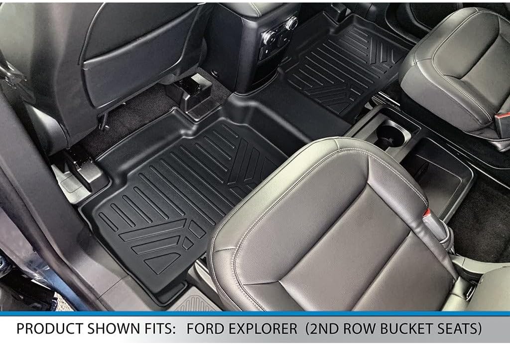 SMARTLINER Floor Mats 3 Rows - Cargo Liner Behind 3rd Row Set Compatible with 2020-2023 Ford Explorer image 4