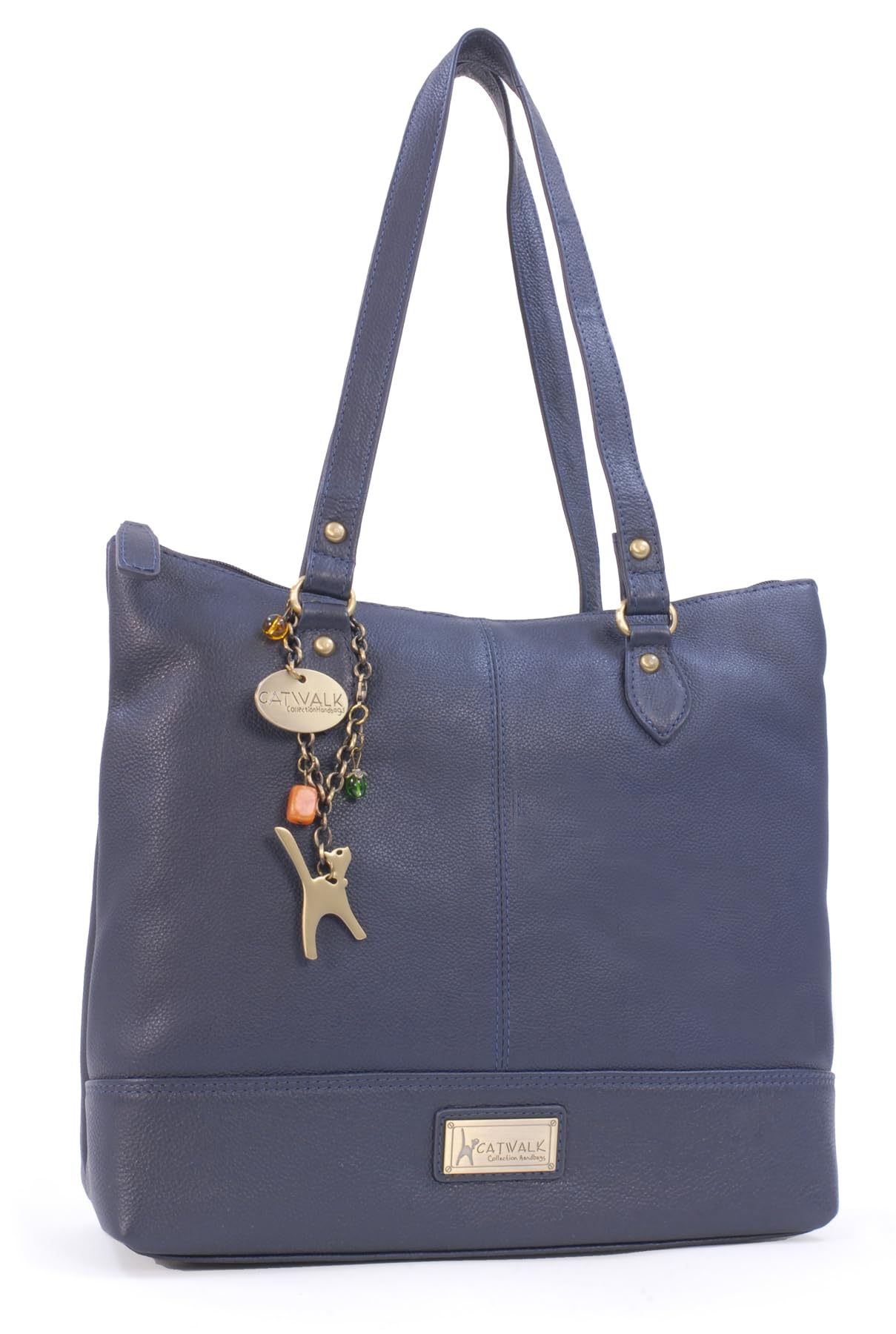 Catwalk Collection Handbags - Bolso de Hombro de Piel - Tote Bag de Mujer - Bolso de Mano Diario - Grande/Mediano - Harper