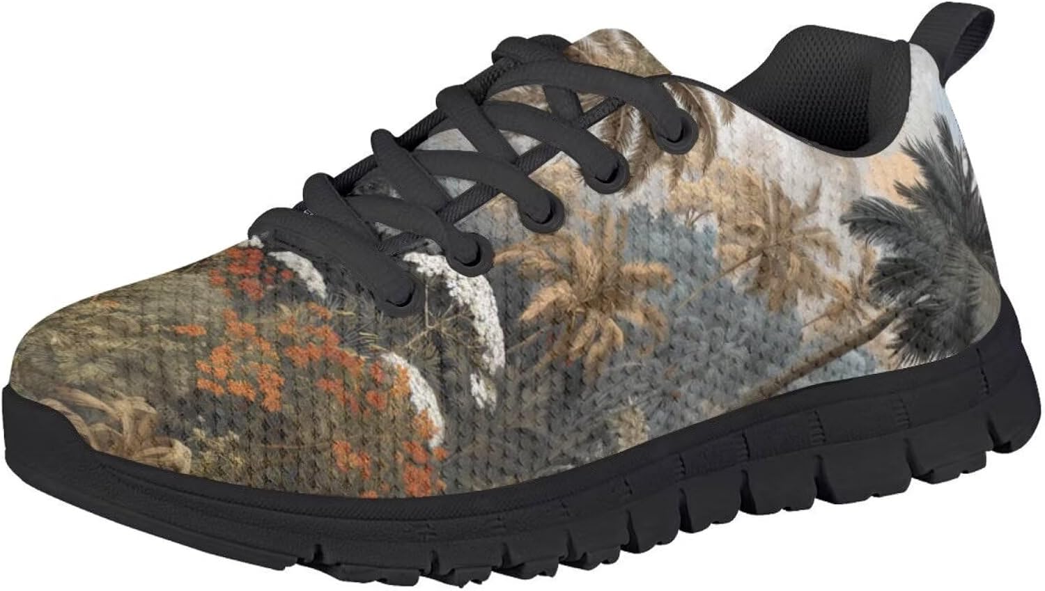 Funnydude Cool Print Boys Running Shoes Size 10.5-7 Kids Lightweight Breathable Sneakers Lace up Shoes