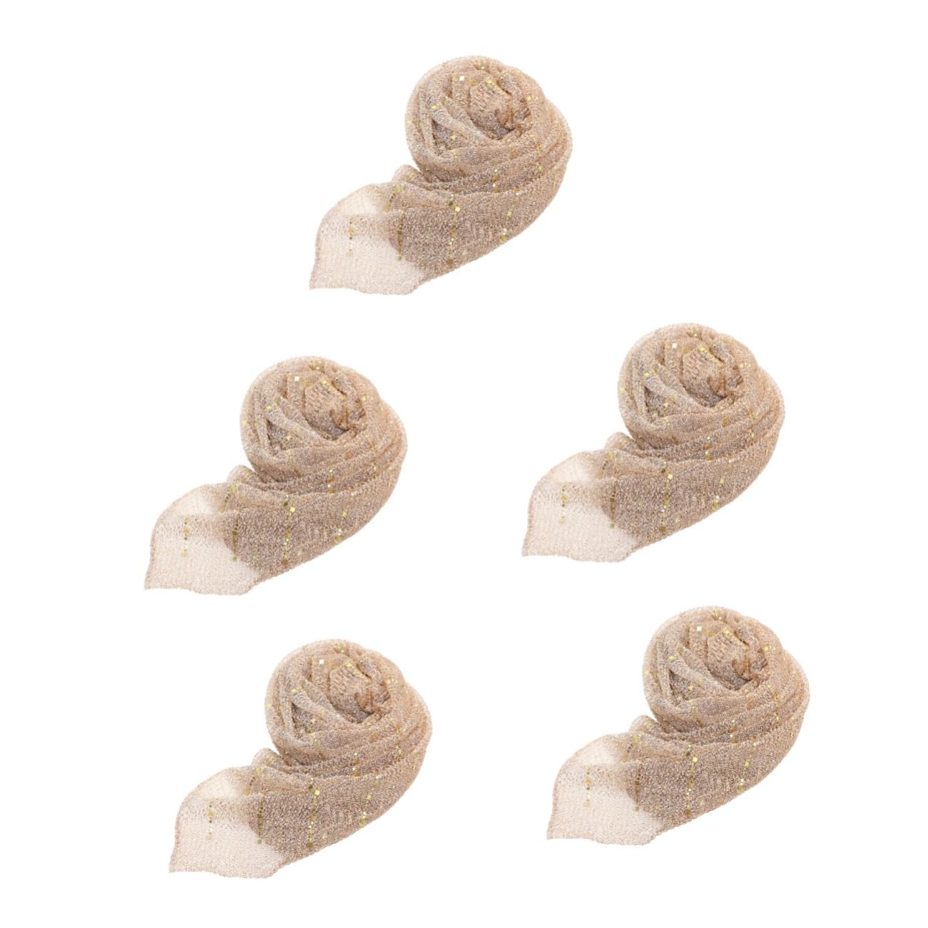 LIFKOME 5 Elegantes Bufandas Con Purpurina Para Mujer Tocados De Moda Para Atuendos Elegantes Ligeros Y Con Estilo.