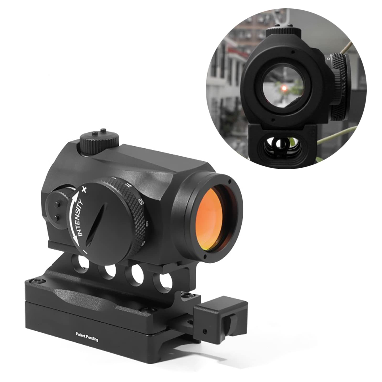 viseur à Point Rouge 1x22mm 2MOA, Bas Picatinib / 1,54 Pouces / 1,57 Pouces / 1,93 Pouces / 2,26 Pouces, viseur Optique avec Flash Tueur et Couvercle de Protection
