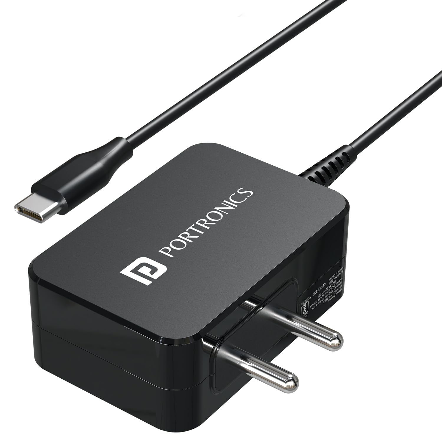 Portronics 65W Zion 65 PD Fast Charging Laptop Adaptor with in Built Type C Cable, PPS Technology, 1.5m Cable Length, Compatible with Laptops, Smartphones, Tablets, MacBooks, iPads (Black)-picture-14