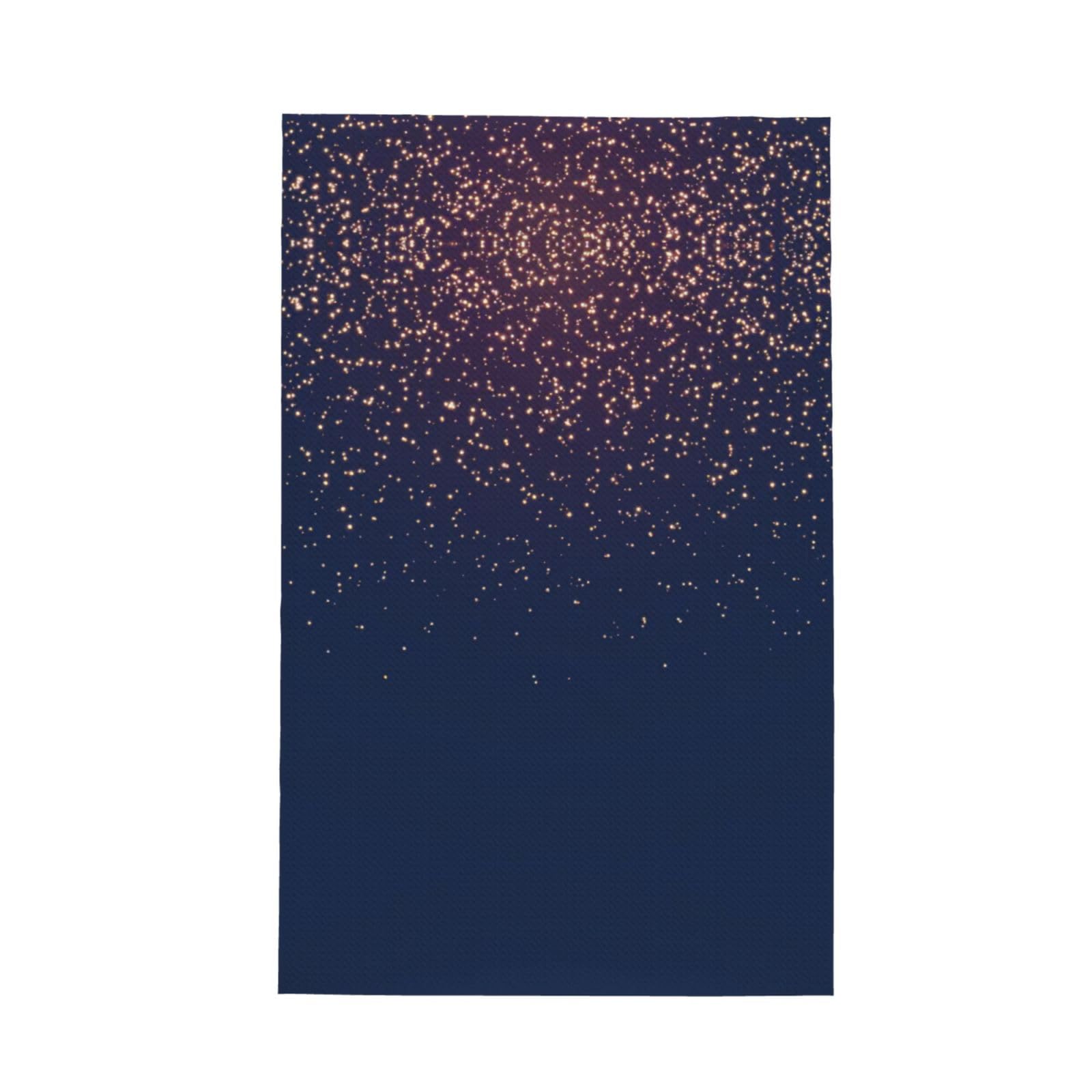 Xxahnbm Black Navy Blue Sky And Stars Print Waffle Kitchen Towel,Absorbent Hand Towel