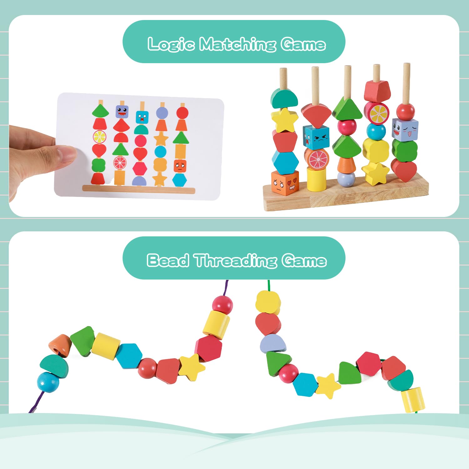 BAODIAN Acrylic Puzzles Preschool Learning Toys,Washable