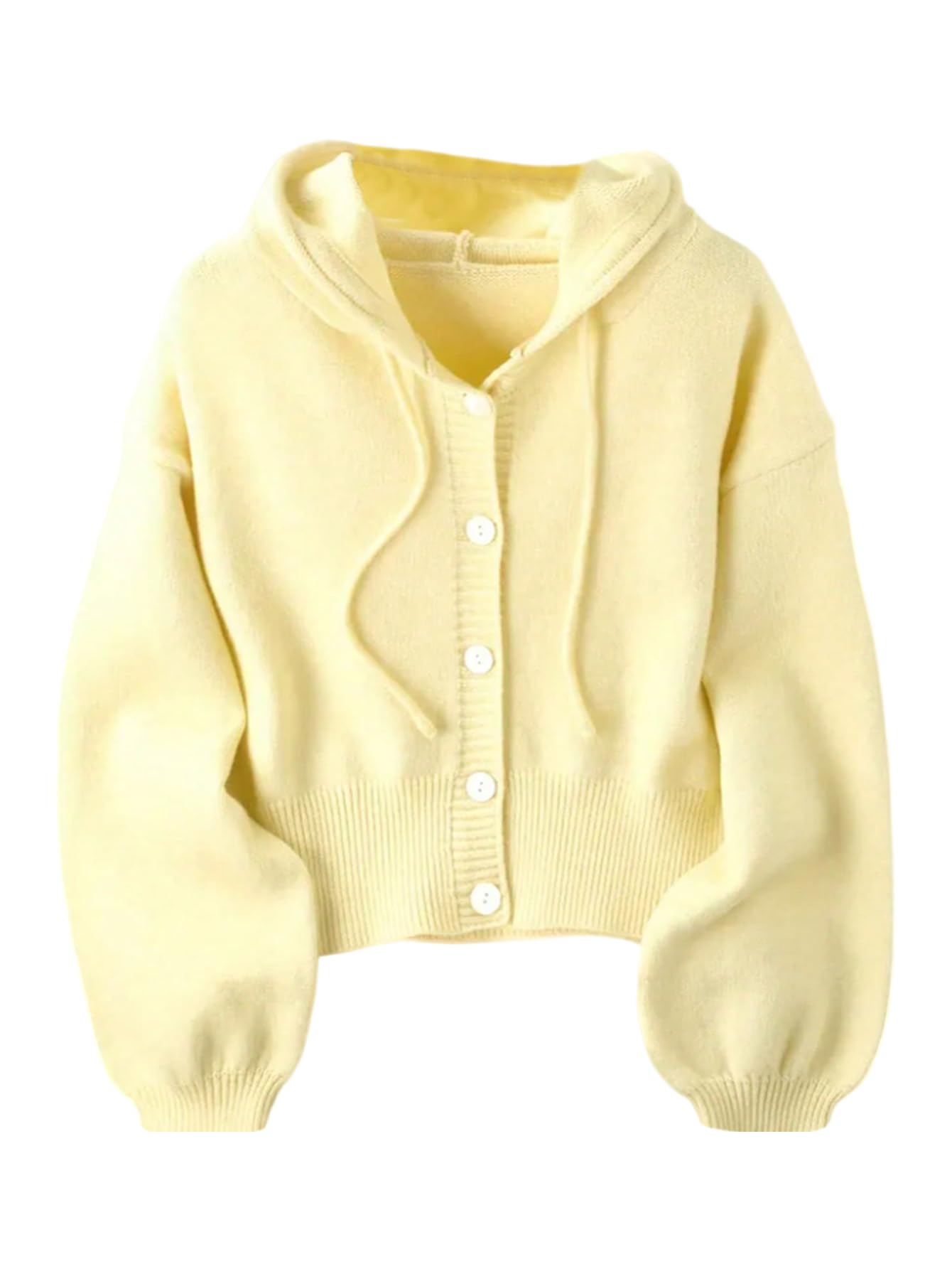SOLY HUX Womens Button Down Hooded Cardigan Long Sleeve Knit Sweater Tops Fall Clothes