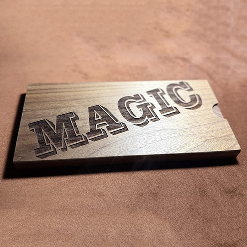 Deluxe szuflady magiczne pudełko (Edycja orzechowa) magiczne sztuczki zniknęła karta pojawia się ponownie w drewnianym pudełku zbliżenie wideo iluzje sztuczki