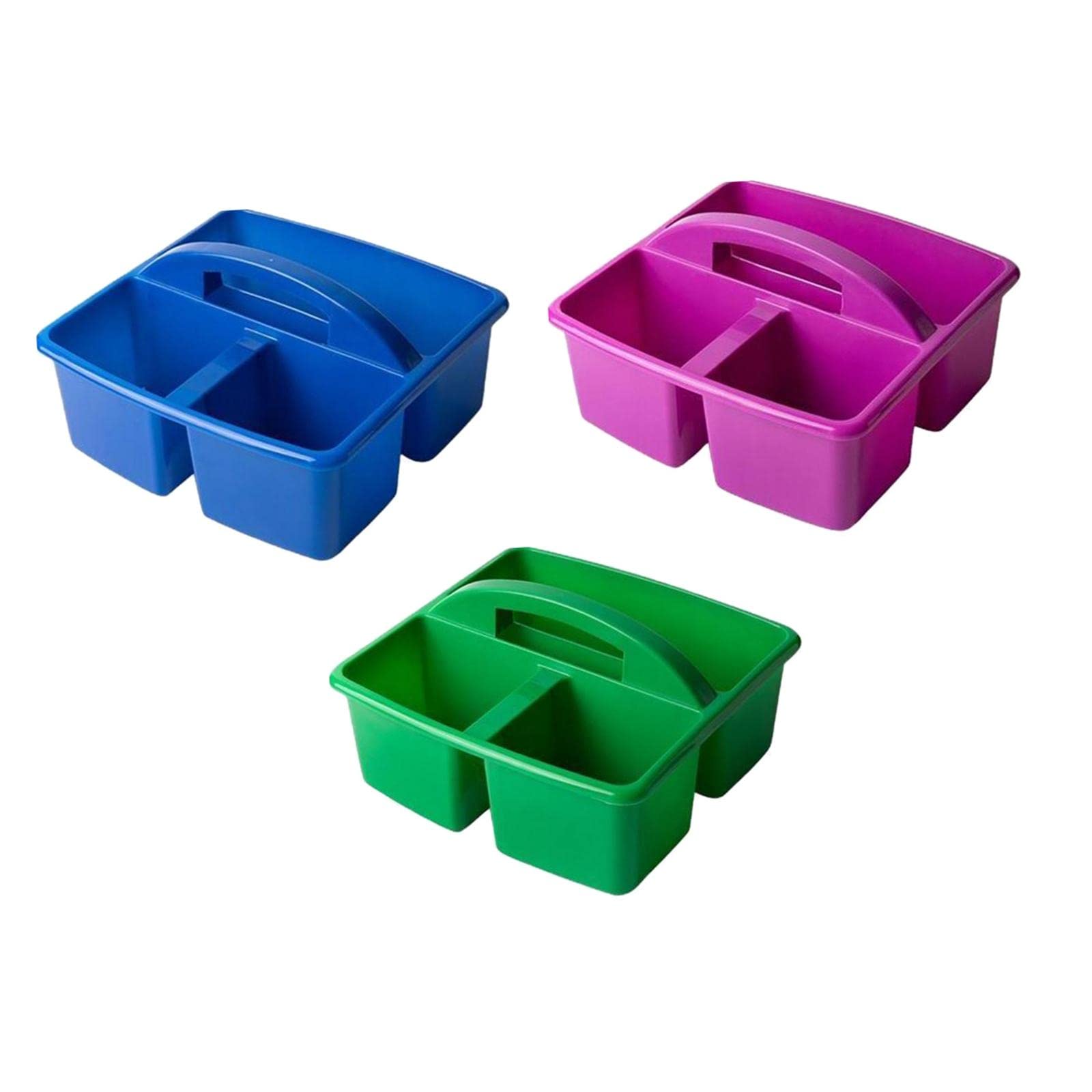 BNF® 3Pieces Desktop Compartment Caddy Holder Stackable Case Blue Green Violet|Home & Garden |Household Supplies & Cleaning|Home Organization|Storage Boxes