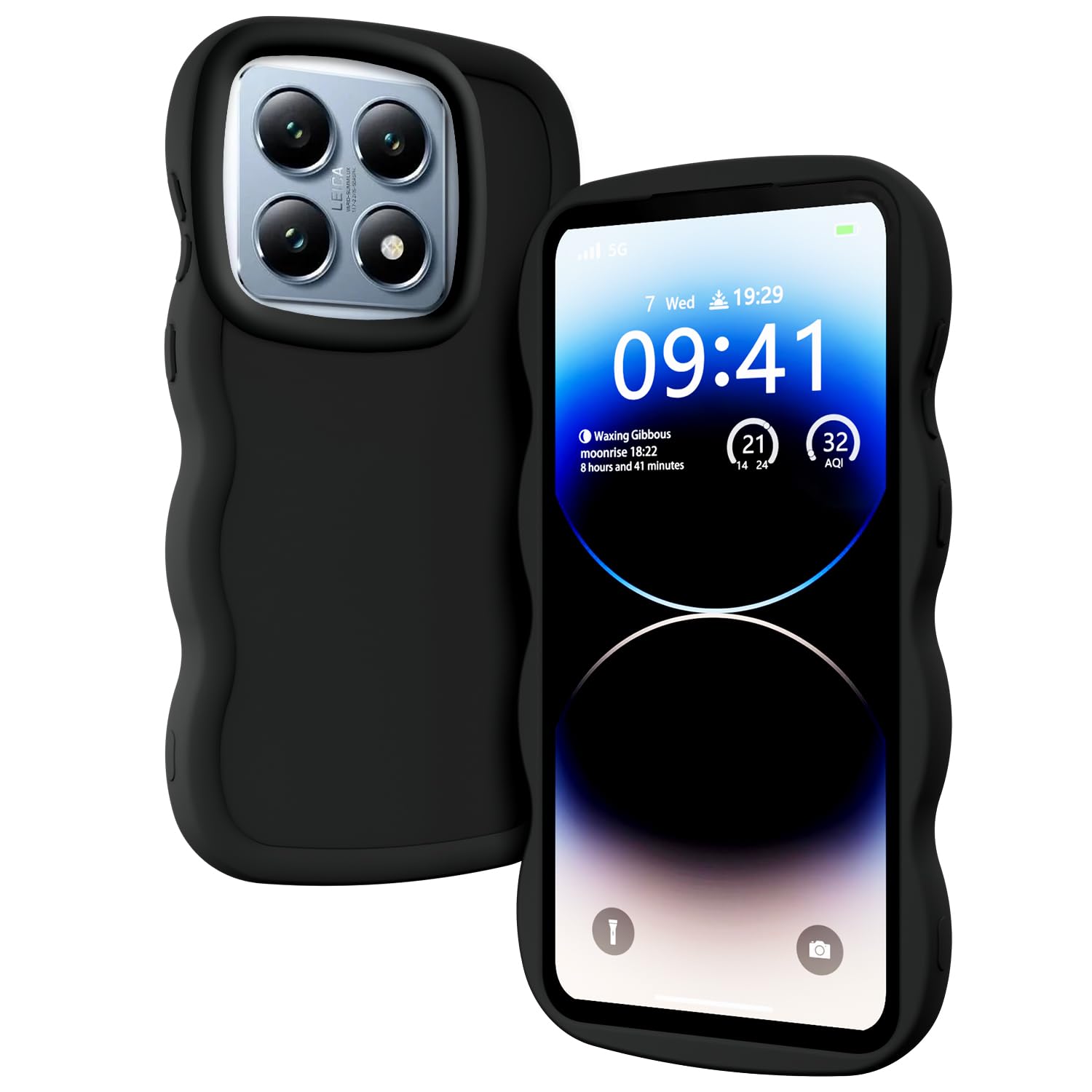 XINYEXIN Silikon Hülle Für Xiaomi Redmi Note 13 4G – Wellen Design, Stoßfest, Unterstützt Wireless Charging