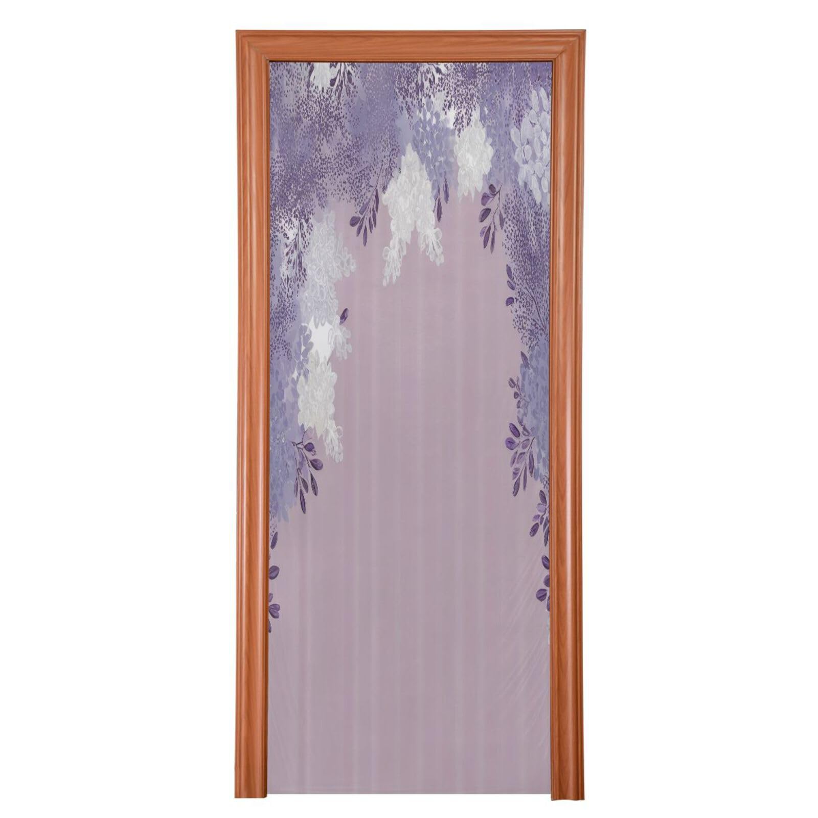FLildon Lilac Flowers Door Cover Decoration, Party Accessory Porch Decor for Festive Ornament Room Door Covers 35 x 79 Inch