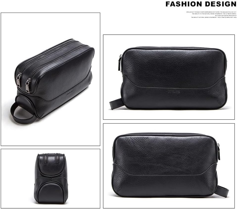 Neceser De Cuero Vegano Grueso Personalizado, Bolsa De Aseo Grande Hecha A Mano Con Asa Ajustable, Bolsa De Almacenamiento De Viaje De Cuero Vintage, Kit De Dopp Para Hombres, Regalo Para