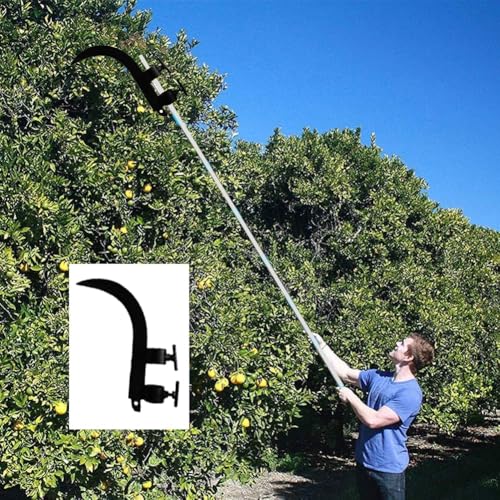 Image of SR Heavy Duty Agricultural Hand Tool for Harvesting, Farming & Gardening | Tempered Steel Coconut Plucker & Grass Sickle Cutter Head | Tree Branch Cutting, Crop Harvesting & Garden Maintenance (large)