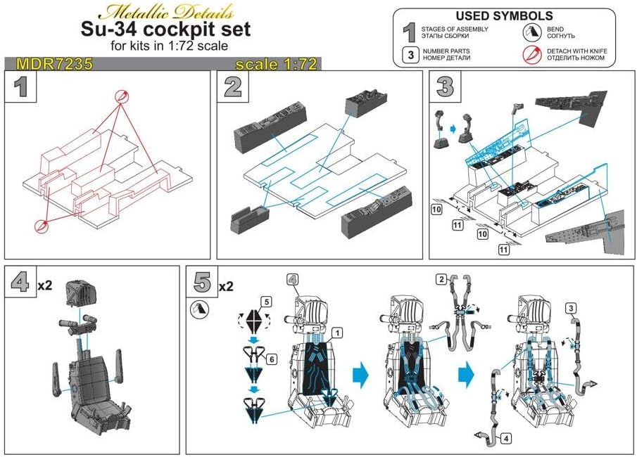 Su-34 Cockpit Set 1/72 MDR7235