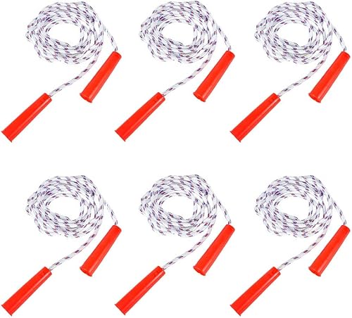 Cuerdas de saltar duraderas para niños, nailon con asas de plástico, actividades de salto en interiores y exteriores, recuerdos de fiesta, 84