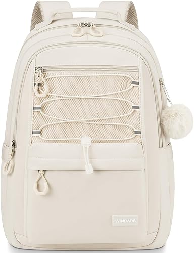 WINDARS School Backpack for Teens Girls, Aesthetic College Bookbag for Women Stu