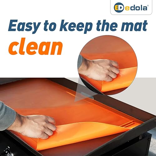 Miniatura 6 de Edola TOOL - Alfombrilla de silicona para parrilla de 36 pulgadas, accesorios para parrilla Blackstone, recortable y reutilizable, se corta a