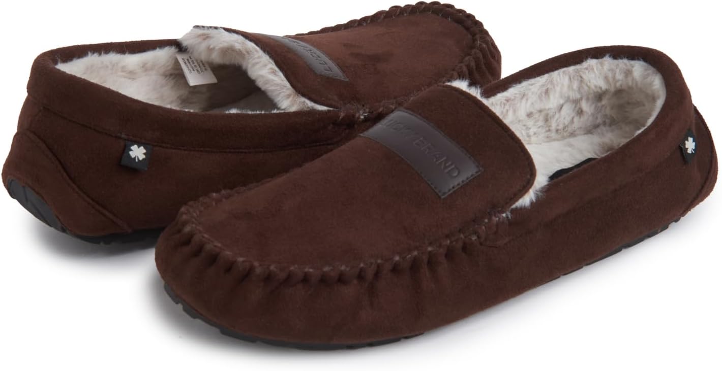 Lucky Brand メンズ モカシンスリッパ &ndash; 柔らかい裏地付きの快適な屋内履物