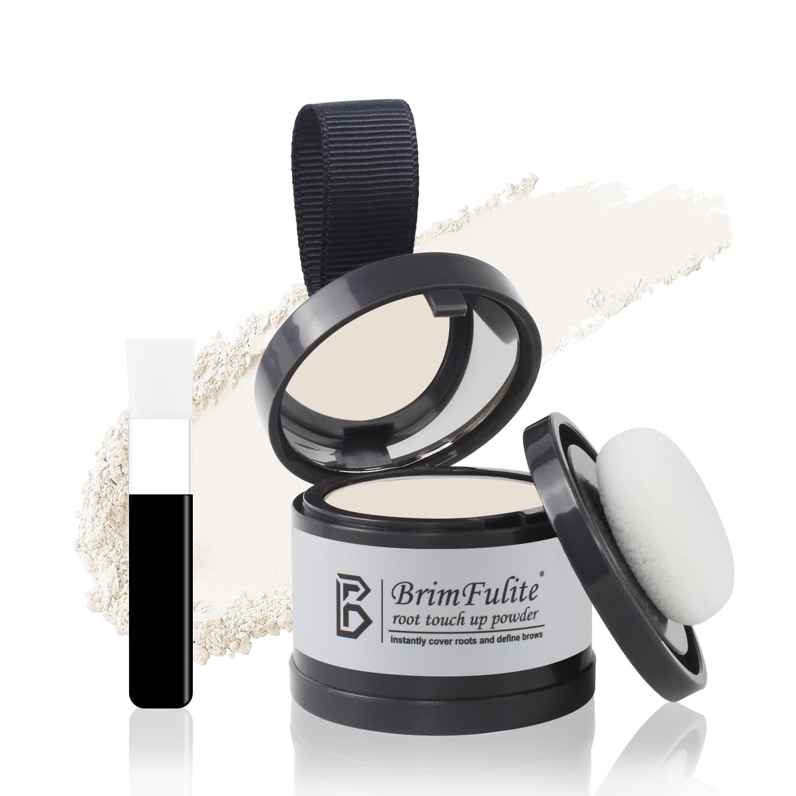 Root Touch Up Powder Quick Cover Gray Hairline Powder for Women Men - Long-Lasting Natural Coverage Compact with