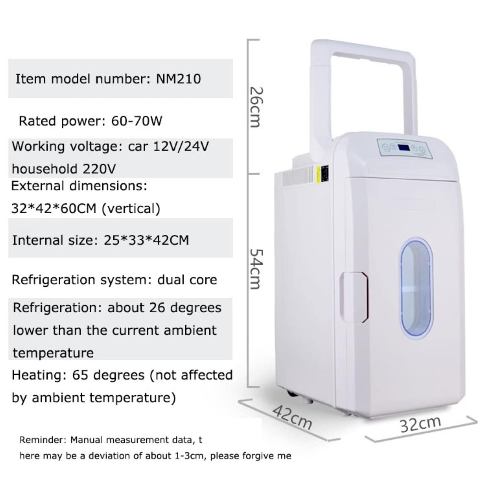 35 L Frigorifero Congelatore Portatile Frigoriferi per Auto Mini Frigo con Funzionamento Silenzioso per Auto Camion Barca O Camper