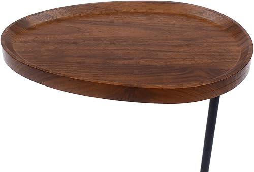 Miniatura 5 de Mesa auxiliar mesa de centro pequeña mesa de sofá en forma de C, para bandeja de TV, 24 pulgadas, simplicidad moderna