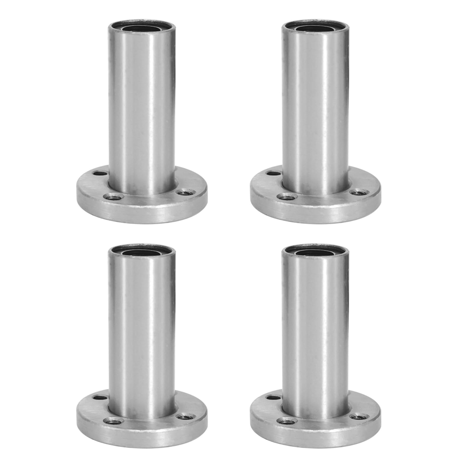 LMF12LUU Lange runde Flansch-Linearkugellager, 12 mm Bohrungsdurchmesser, 21 mm Außendurchmesser, 57 mm Länge mit doppelseitiger Gummidichtung für CNC, 3D-Drucker 4 Stück