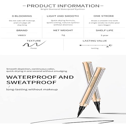 Miniatura 4 de FAEYLI Lápiz delineador de ojos negro, resistente al agua, lápiz delineador de ojos mate de larga duración