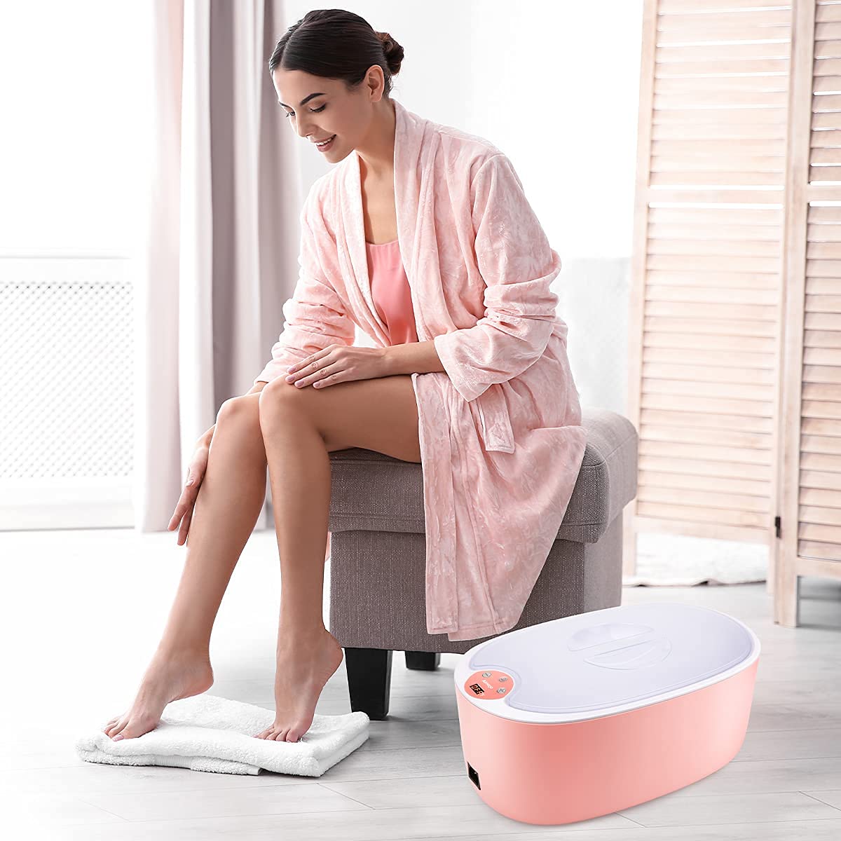 Paraffin Wax Machine for Hand and Feet, Digital Paraffin Wax Bath with Heat Adjustability, 2 Modes 5L Large Capacity Fit for Men and Women, 3lb Paraffin Wax for Hand and Foot Spa - Pink : Beauty & Personal Care