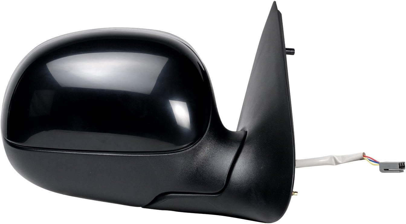 Fit System Passenger Side Mirror for Ford F150, F250 LD Pick-Up, Black, w/PTM Cover, Foldaway, Power