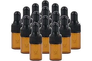 Glass Tincture Bottles with Dropper: 15 Pack Small Empty Dropping Bottles for...