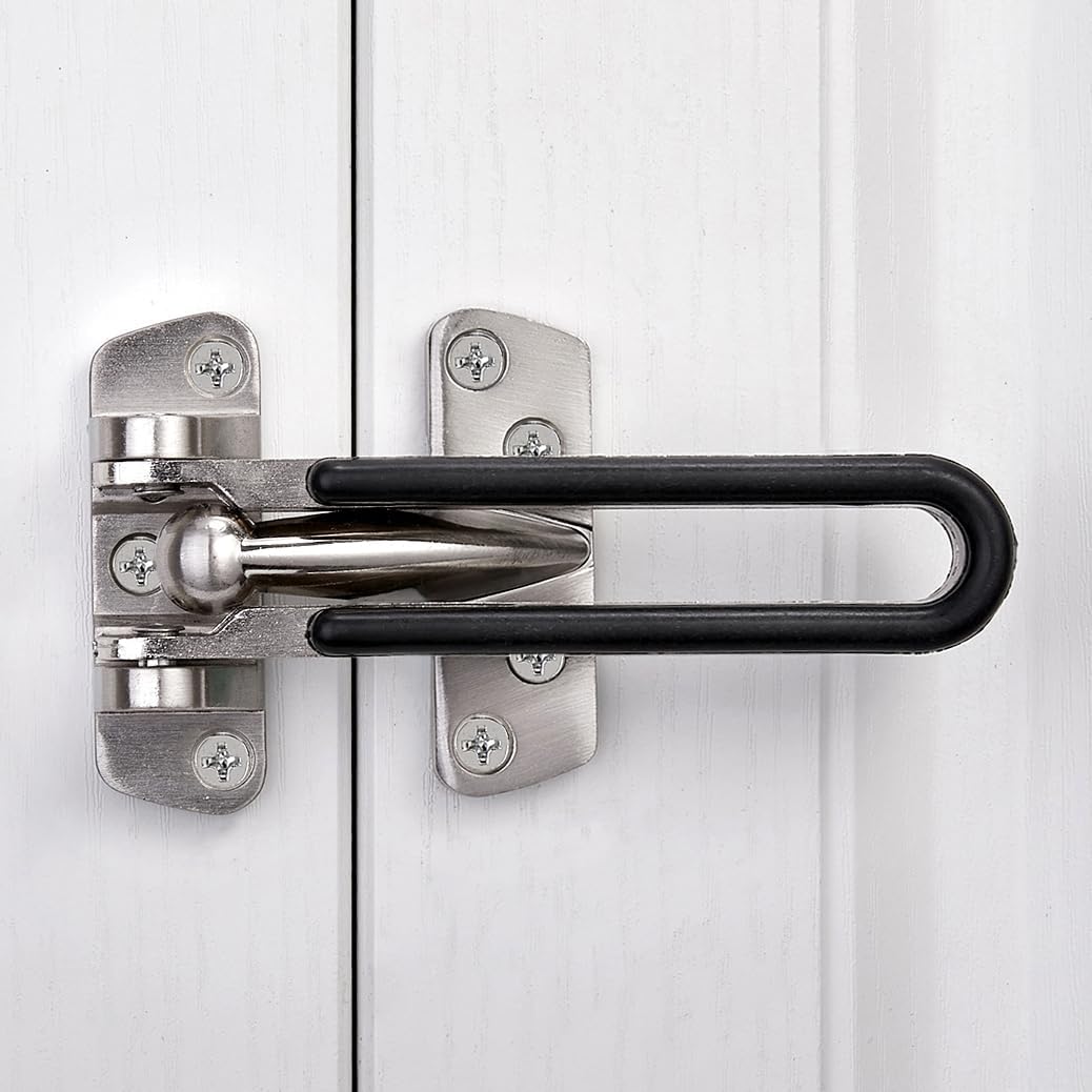 INIRET 2 Pack Swing Bar Door Lock,Thicken Solid Home Security Door Lock ...