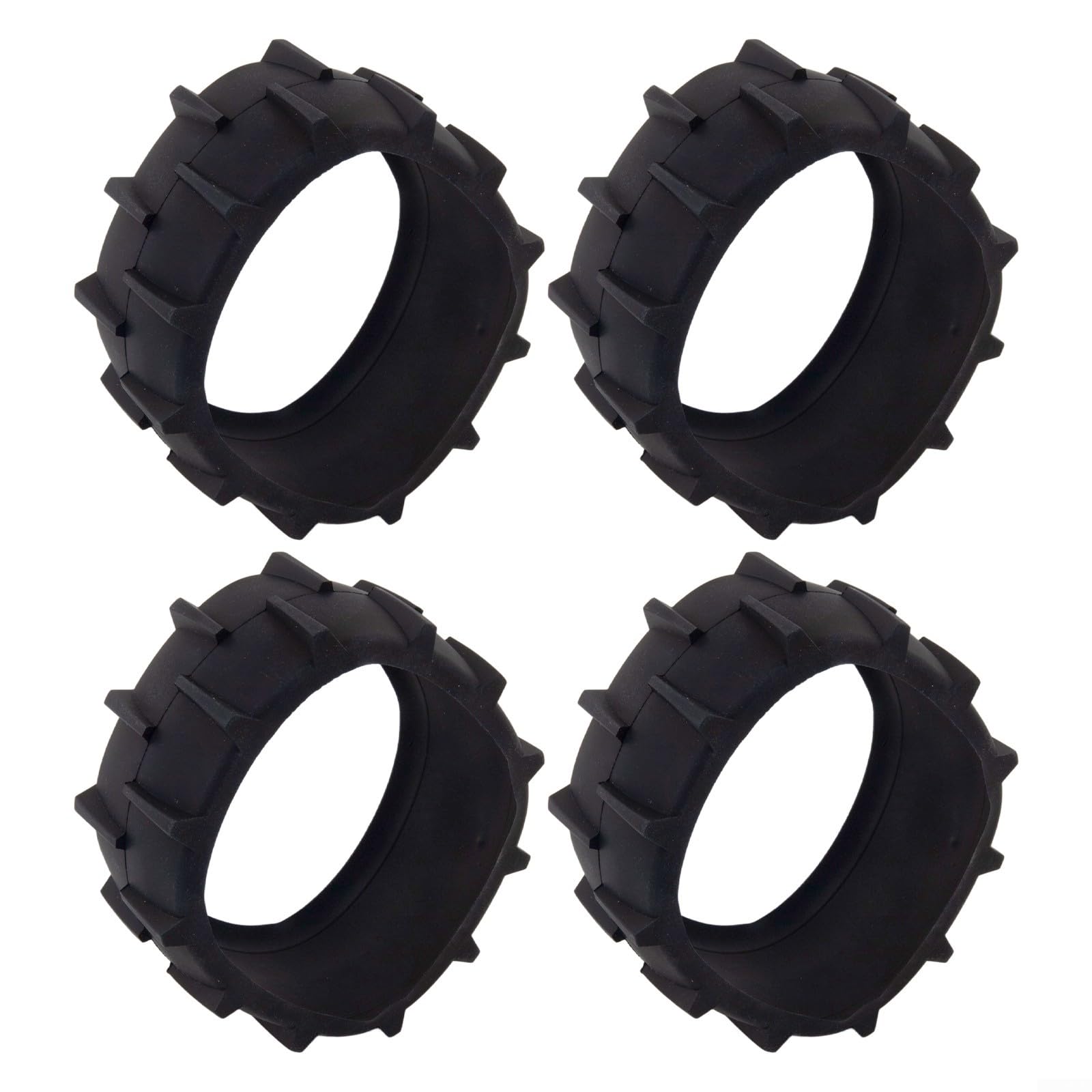 Polea de goma para robot cortacésped Dreame A1, accesorio robusto para cortacésped, fácil cambio, negro (4 unidades)