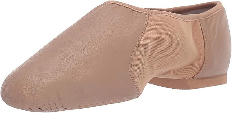 Girls Neo-Flex Leather Neoprene Slip-On Jazz Dance Shoes, EVA Outsole