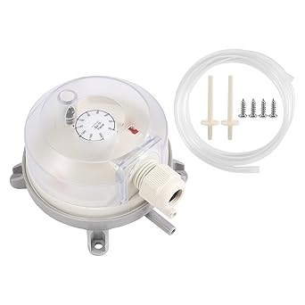 Wobekuy Differential Pressure Switch 20-200Pa Adjustable - Pressure Switch