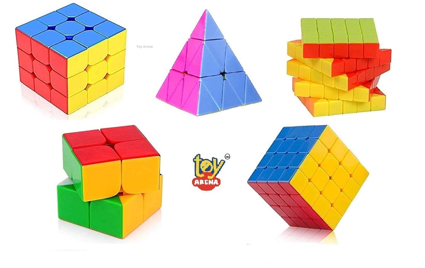 Toy Arena 2x2,3x3,4x4,5x5,Pyramid Different Shaped Puzzle Cube Combo Set Contains Magic Cube (5 Suber Cube) (B07YN6VGVL) Amazon Price History, Amazon Price Tracker