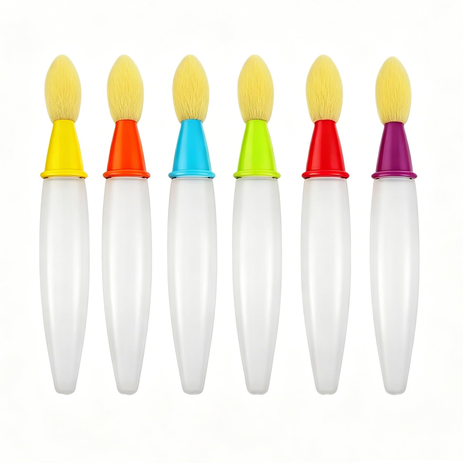 6PCS Sidewalk Chalk Paint Brush, Refillable Chalk Shells for Kids Outdoor Art Activities DIY Yard Art