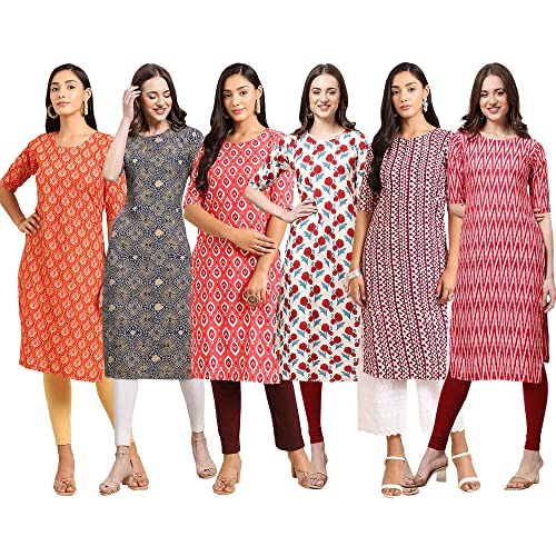 Image of Pinkmint Women's Crepe Digital Print Straight Kurta