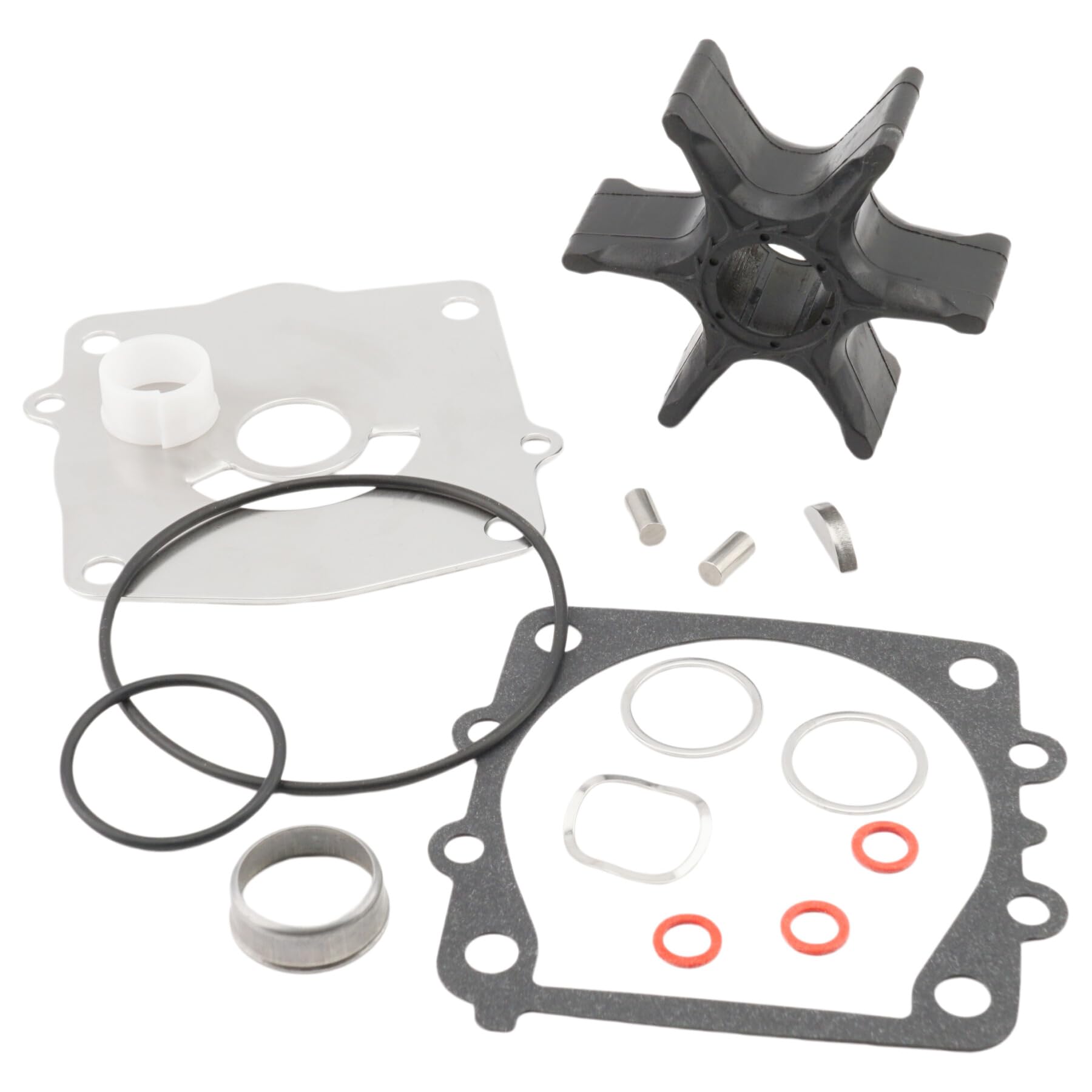 6E5-44352-01 Outboard Impeller Service Kit Compatible with Yamaha Marine 150 175 200 225 250 300 HP 2 Stroke Model Motors Water Pump 61A-W0078-A1 61A-W0078-A3