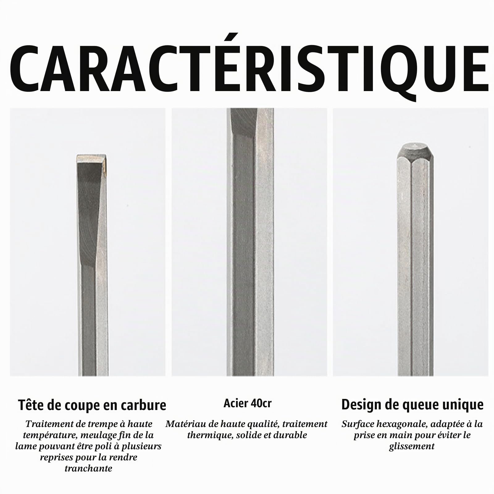 Outils de sculpture sur pierre, outils de gravure en métal antidérapants avec cutter précis pour granits de marbre et plus encore pour réaliser des œuvres d'art exquises, pour la gravure et la coupe