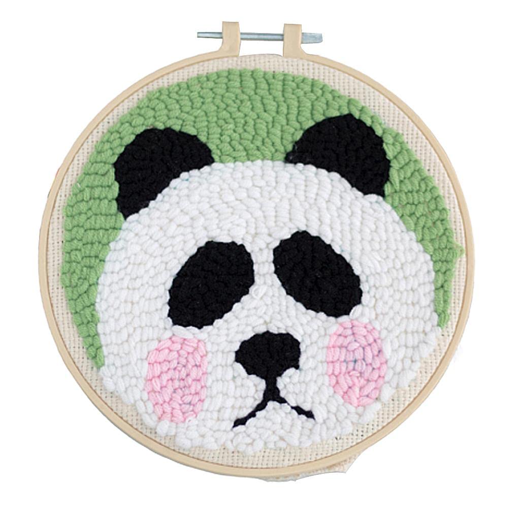 KBOLAE 1 Set Panda Punch Needle Kits with Punch Embroidery Pen DIY Crafts