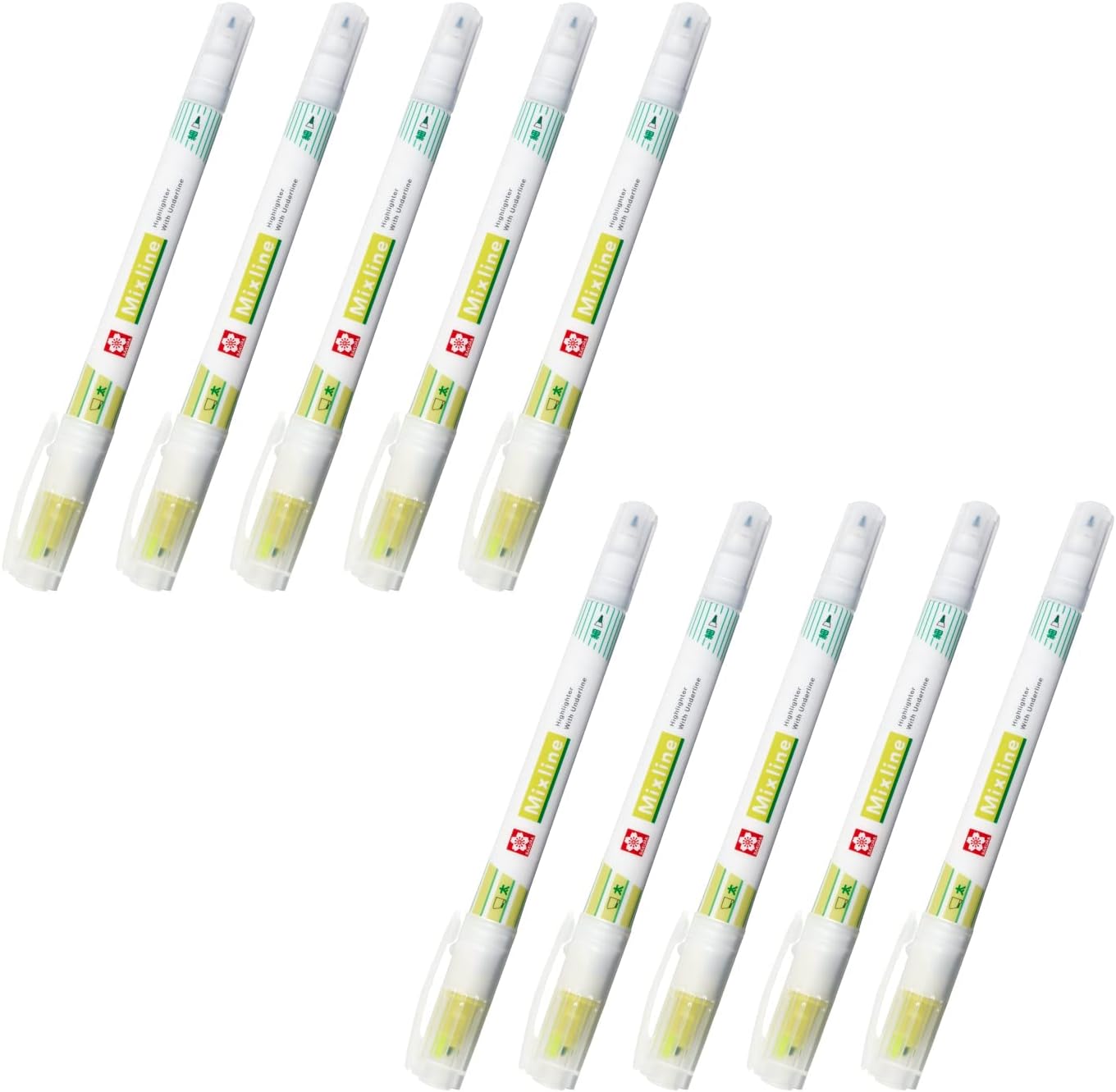 Sakura Crepas VUK-T#303 (10) Mixline Highlighters Mixline Fluorescent Yellow 10 Pens
