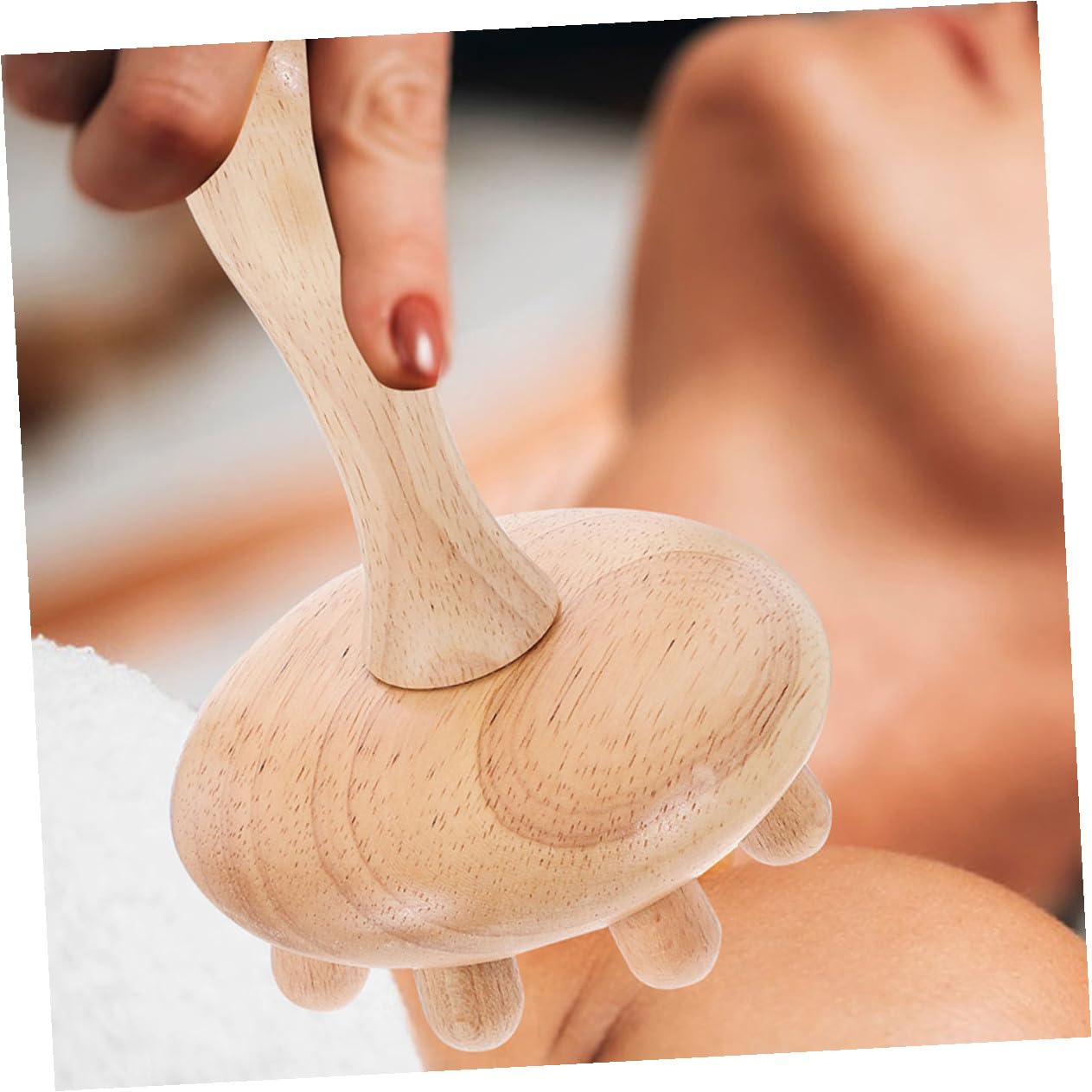 Peines para Masaje de Cuero Cabelludo de Madera Beige, 2 Piezas Diseño Práctico y Resistencia al Desgaste, Fáciles de Sujetar para Relajación Diaria