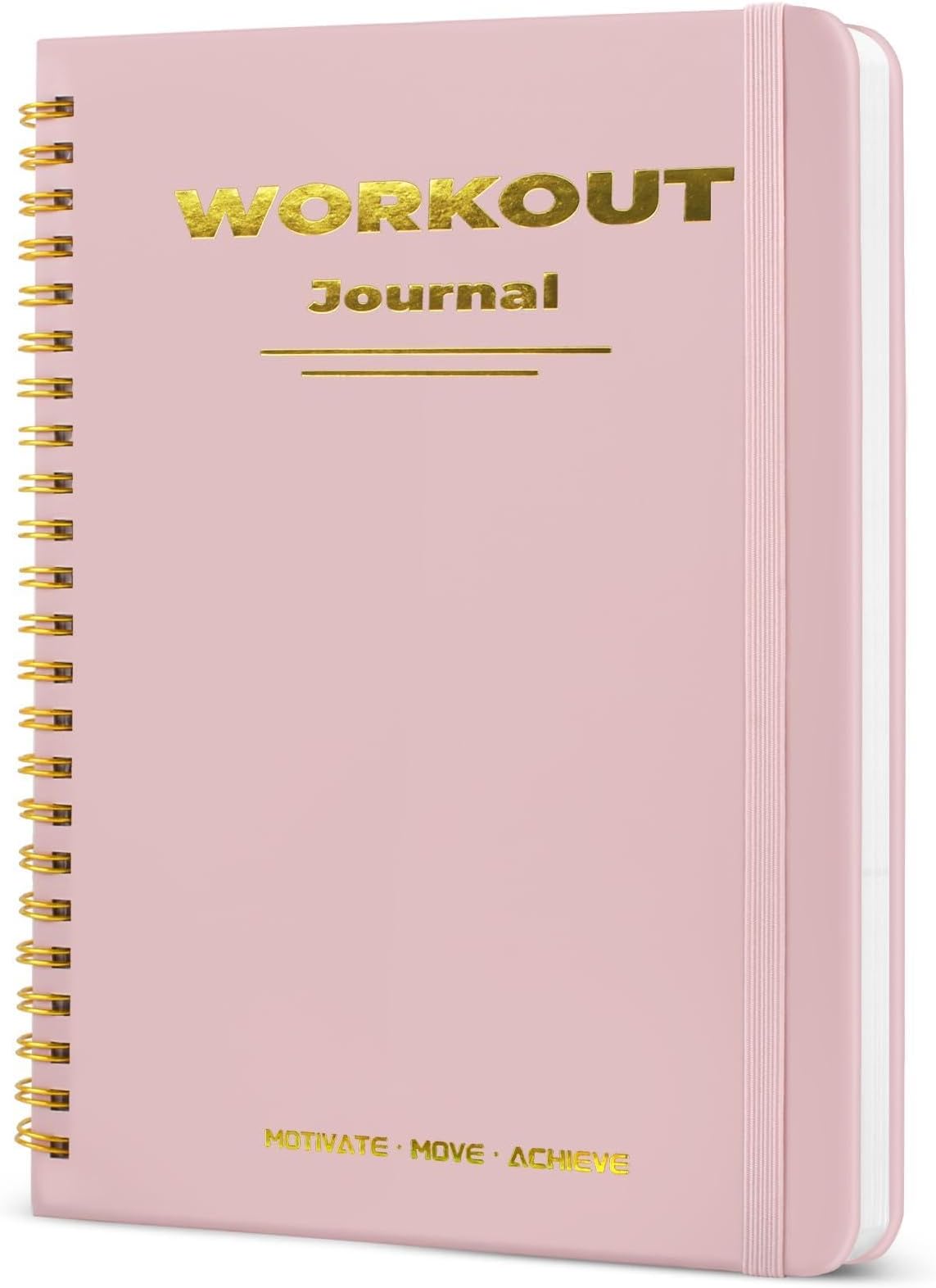 Guirnd Undated Fitness Workout Journal for Men & Women, A5(8.5" x 6.7") Fitness Journal Workout Planner, Workout Log Book Planner for Tracking, Motivating, and Achieving Your Fitness Goals - Pink