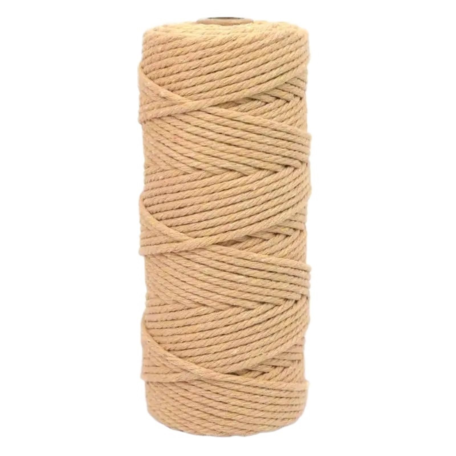 Cotton Macrame Cord 3.0mm-100m Colorful Natural Cotton Macrame Rope Cord for Wall Hanging Plant Hangers Crafts(Color9)